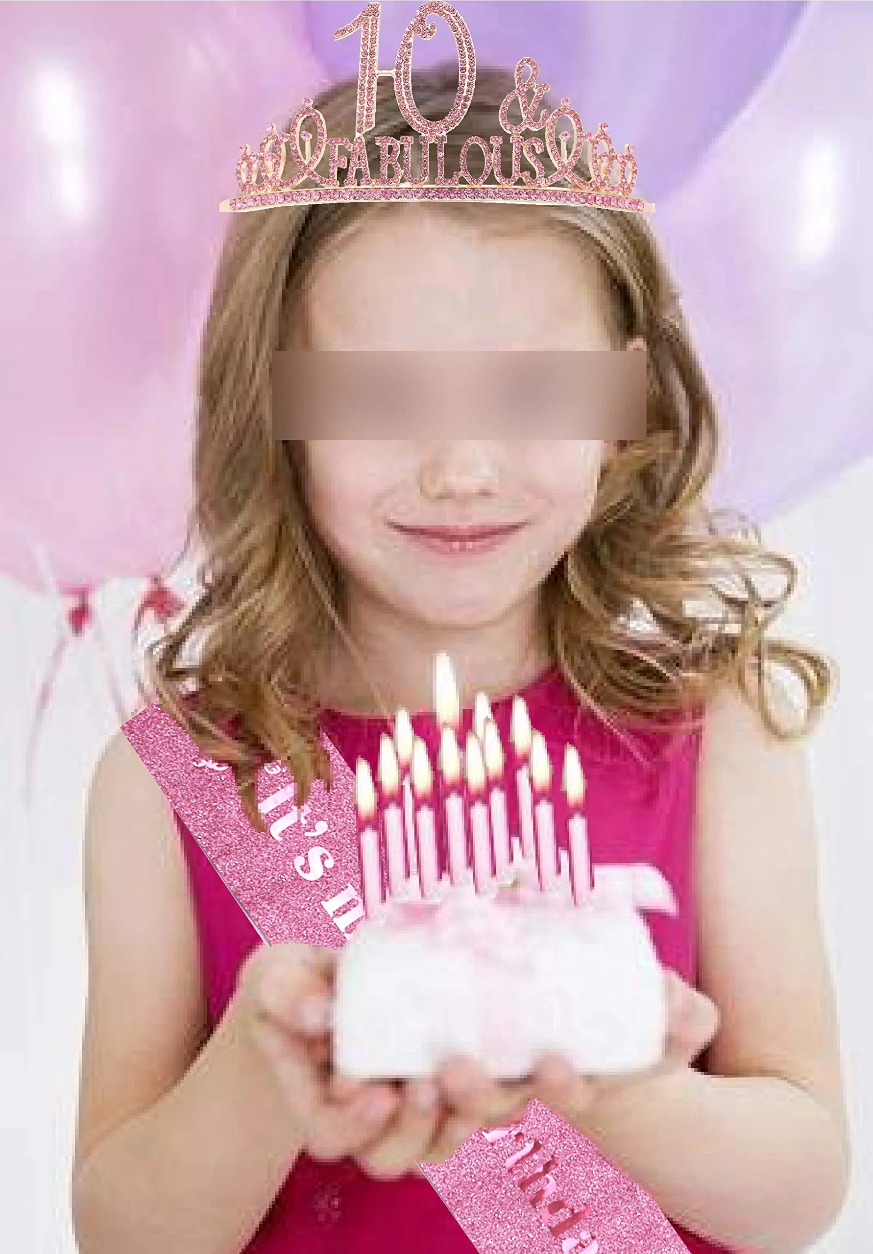 10th Birthday, 10th Birthday Tiara Pink, 10th Birthday Decorations for Girls, 10th