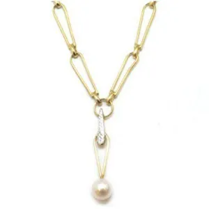 14ct Yellow Gold & Pearl Necklace 15233