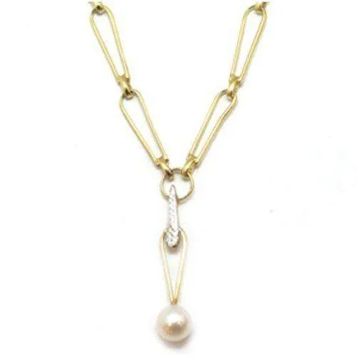 14ct Yellow Gold & Pearl Necklace 15233