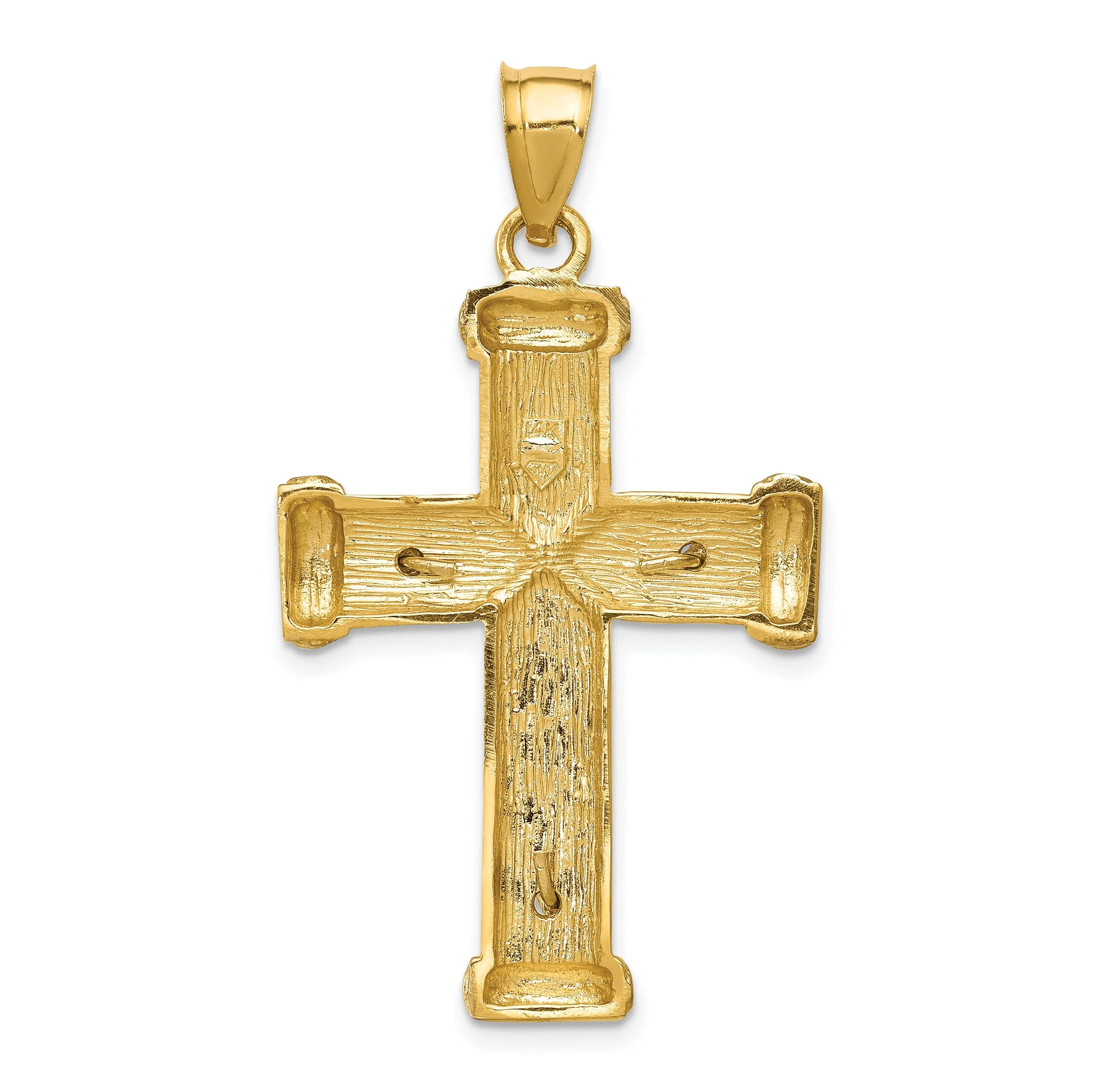 14k Two-tone Crucifix Pendant