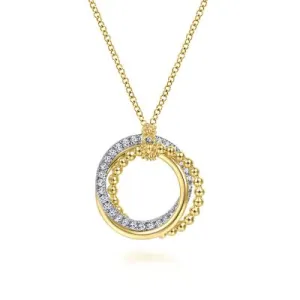 14K Yellow and White Gold 0.25ctw Diamond Necklace