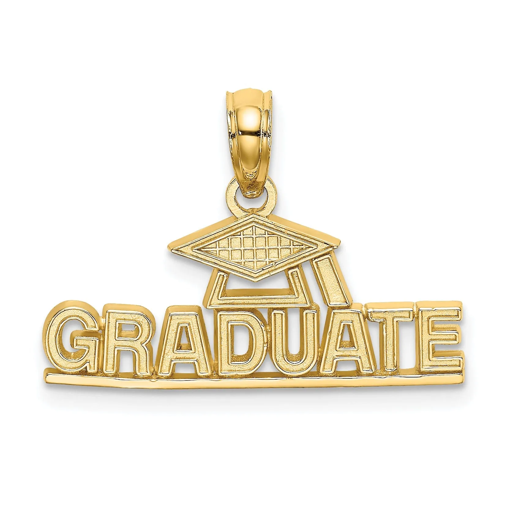 14k Yellow Gold Graduate Charm