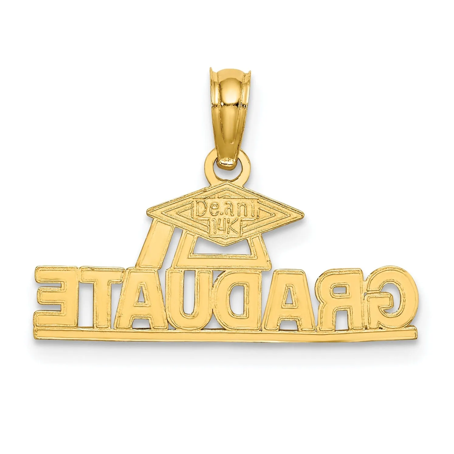 14k Yellow Gold Graduate Charm