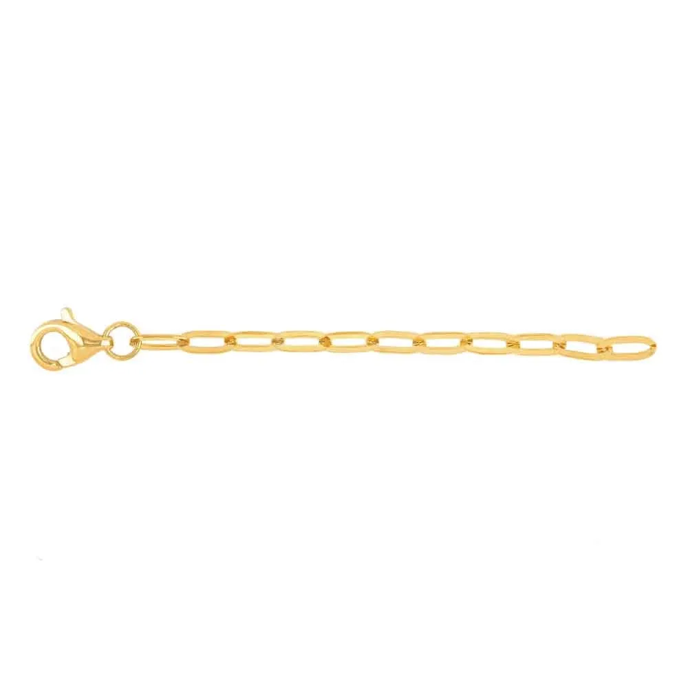 14K Yellow Gold Paperclip 2in Necklace Extender