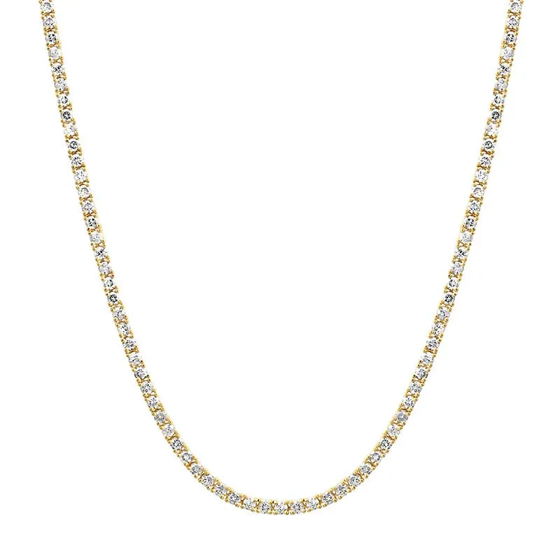 18 inch 4-Prong Diamond Tennis Necklace