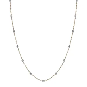 18K Gold Opaque Diamond Bead Chain