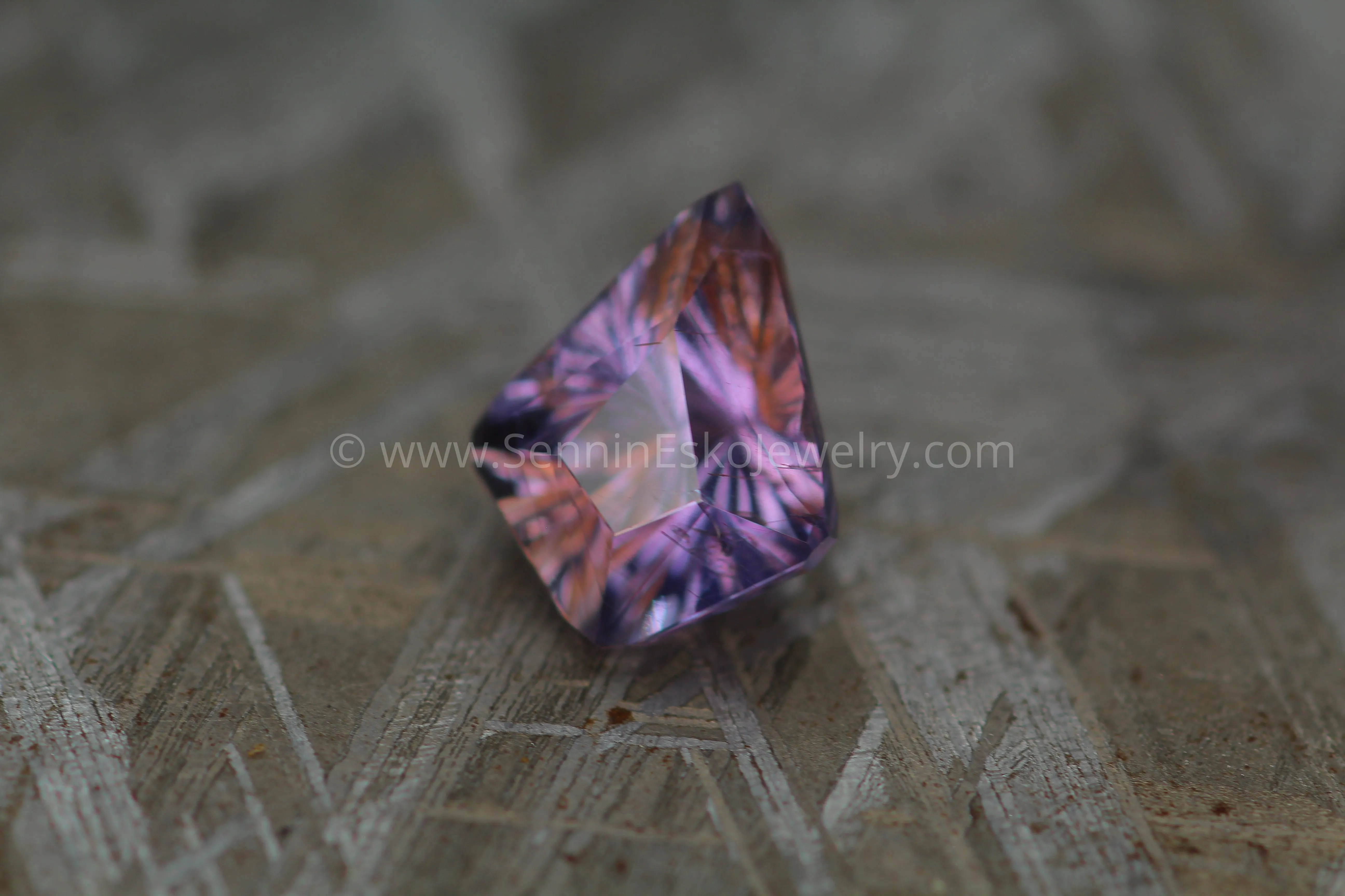 3 Carat Lilac Umba Sapphire Kite -  Fantasy Cut - 10.2x8mm