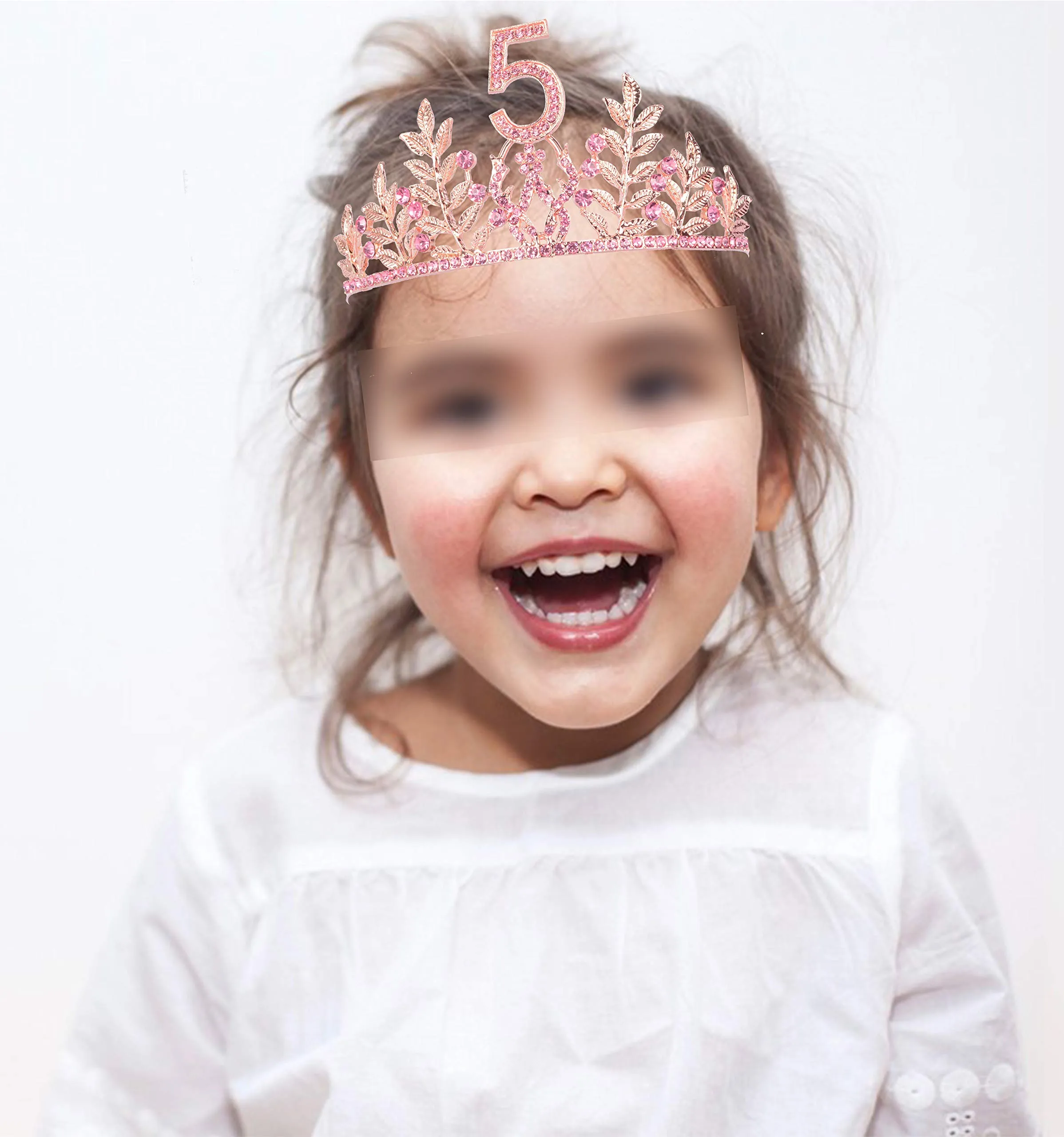 5th Birthday Gifts for Girls, 5th Birthday Tiara and Sash, 5th Fabulous Sash and Crystal