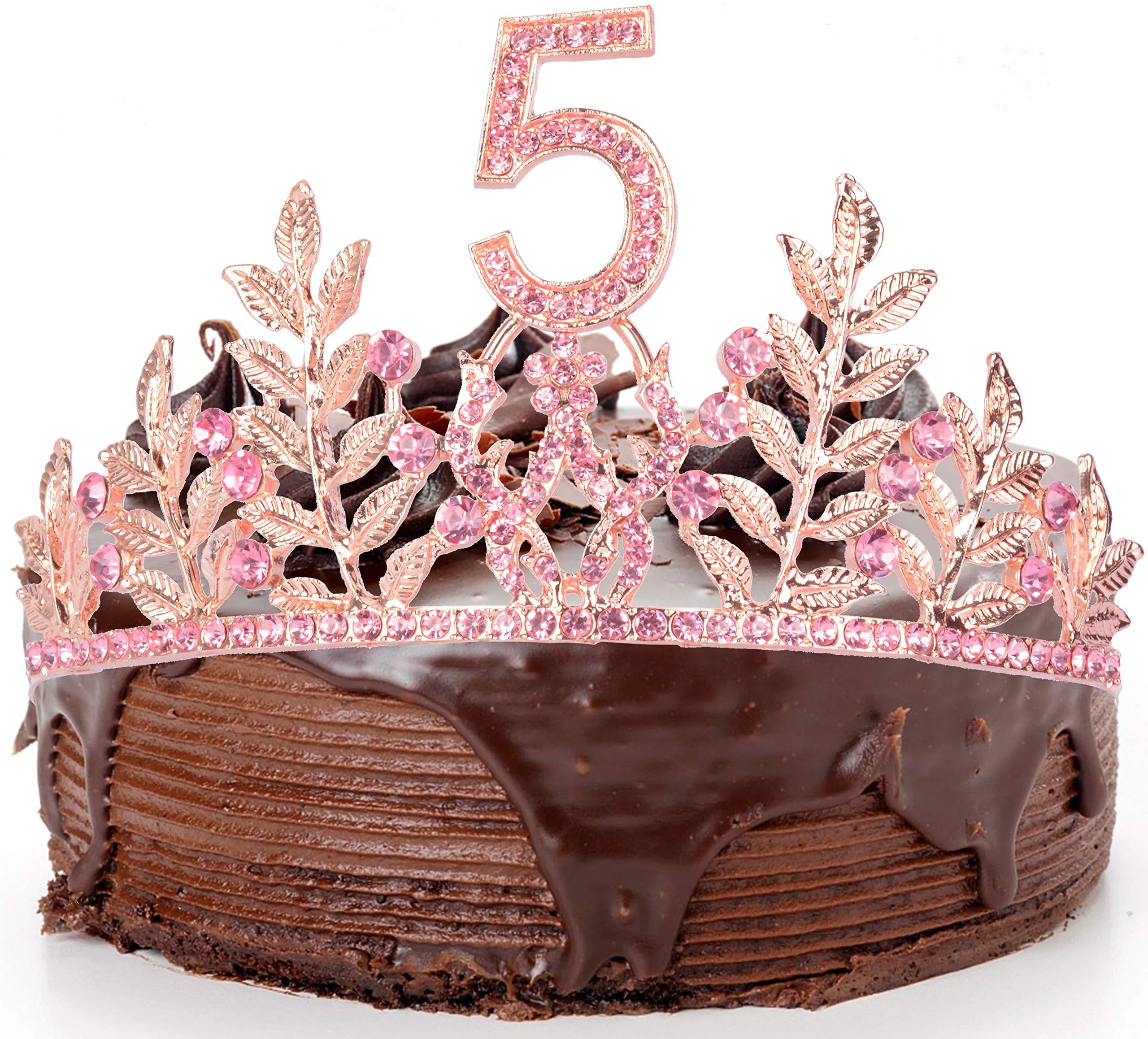 5th Birthday Gifts for Girls, 5th Birthday Tiara and Sash, 5th Fabulous Sash and Crystal