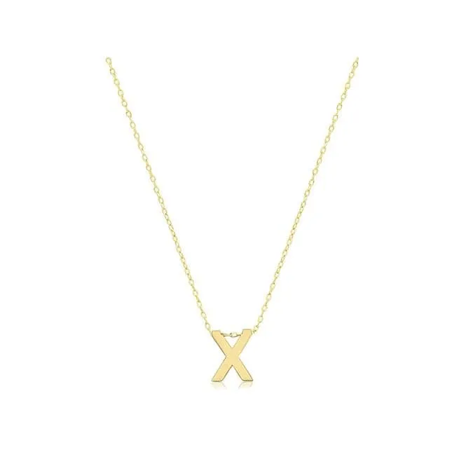 9ct Yellow Gold Initial Necklace NK435/X