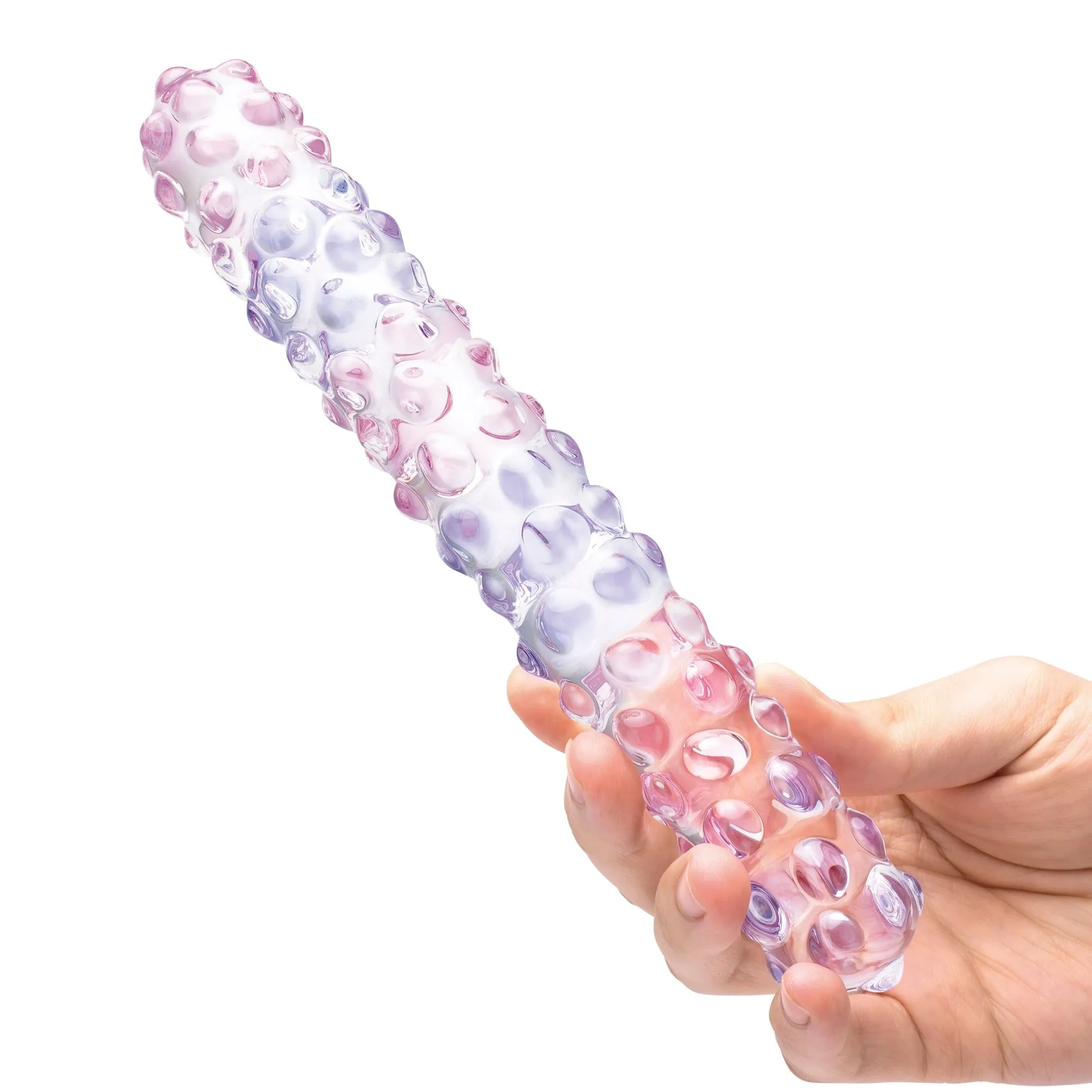 9" Purple Rose Nubbed Dildo