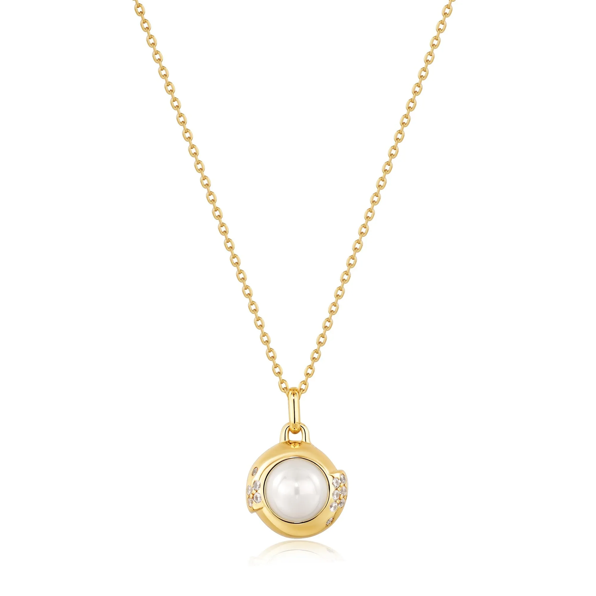 Ania Haie Gold Pearl Sphere Pendant Necklace N054-04G