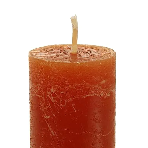 Autumn Haze Symphony Brown Stick Candle: Handcrafted with Natural Materials, Hypoallergenic, Warm Amber Glow, Scented