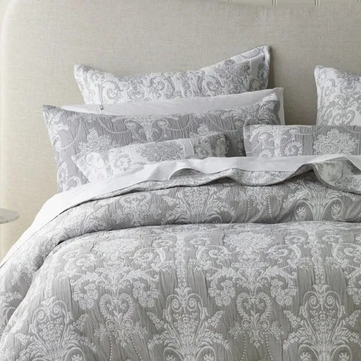 Bianca Bedding Olivia Grey Polyester/Cotton Coverlet Set