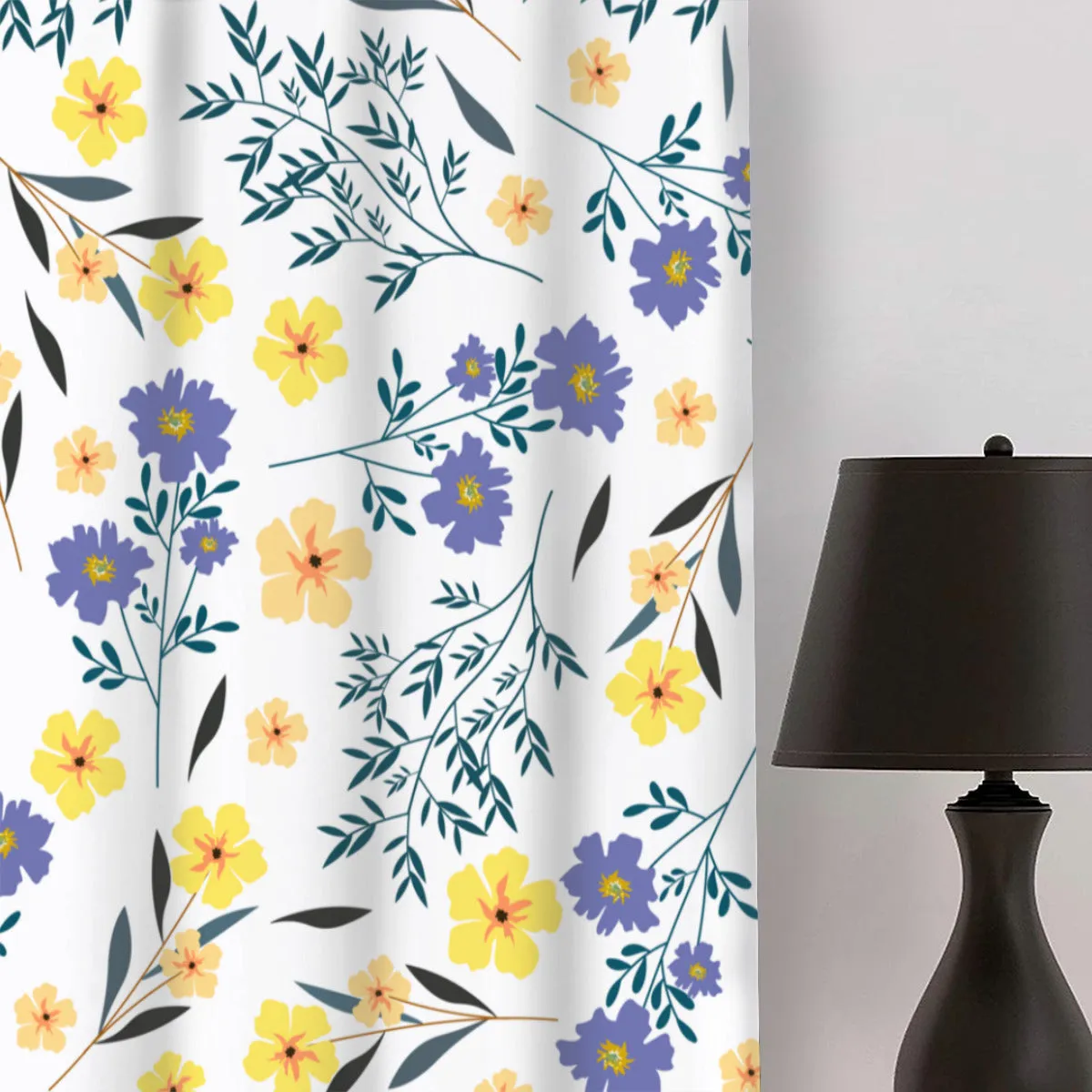 Blue & Yellow Floral | Curtains