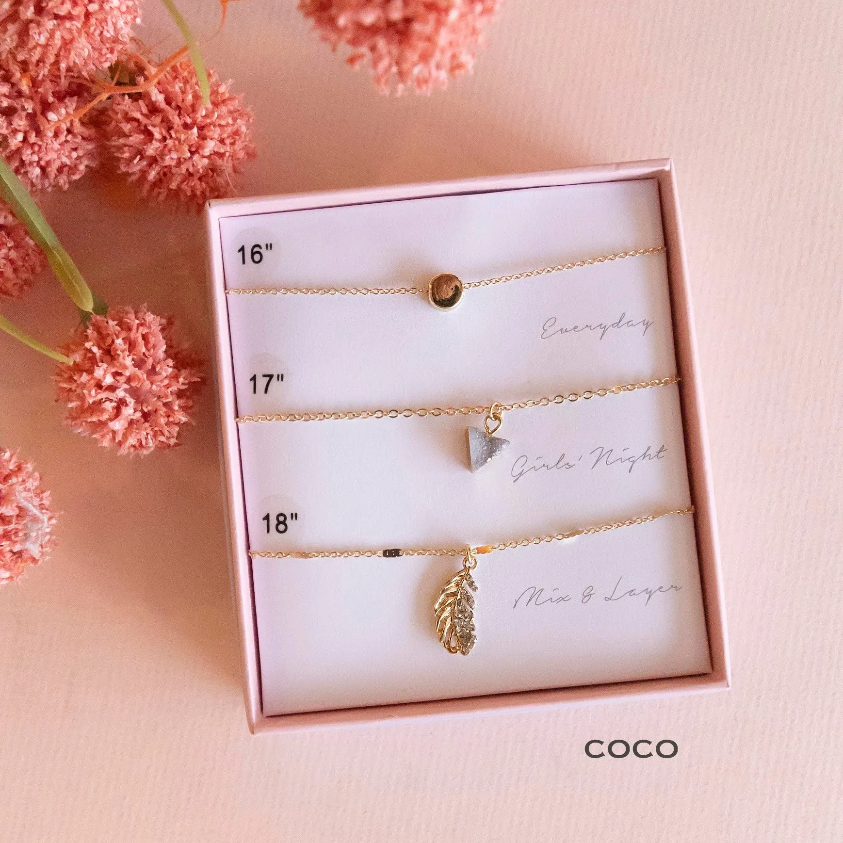 Boxed Necklace Sets | Dainty Layered Necklaces | Mother's Day Gift