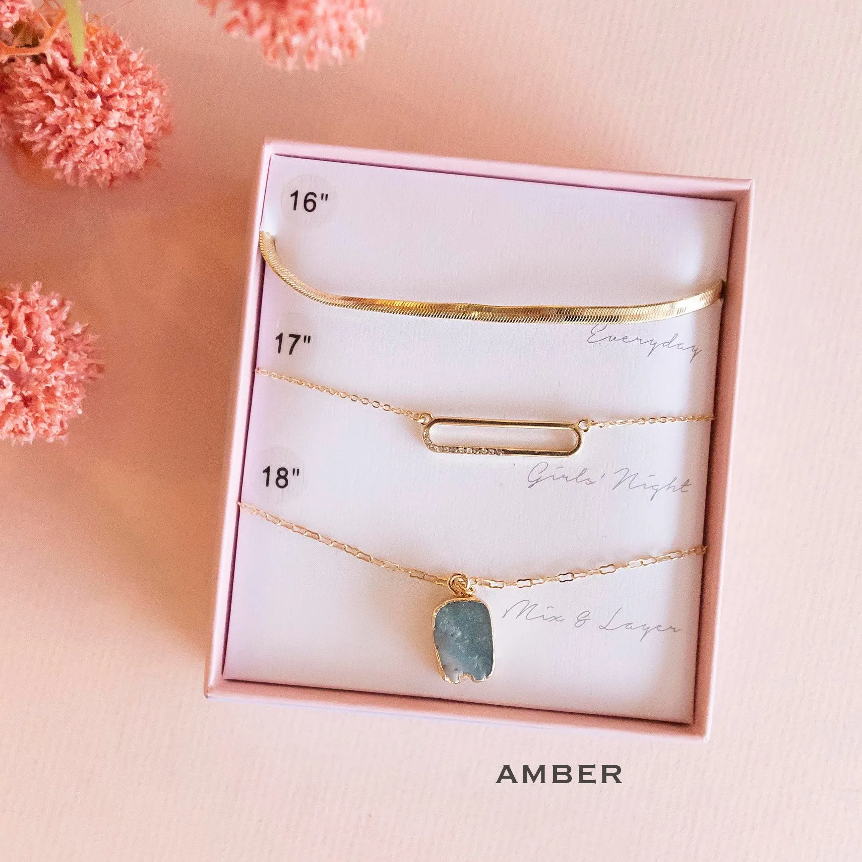 Boxed Necklace Sets | Dainty Layered Necklaces | Mother's Day Gift