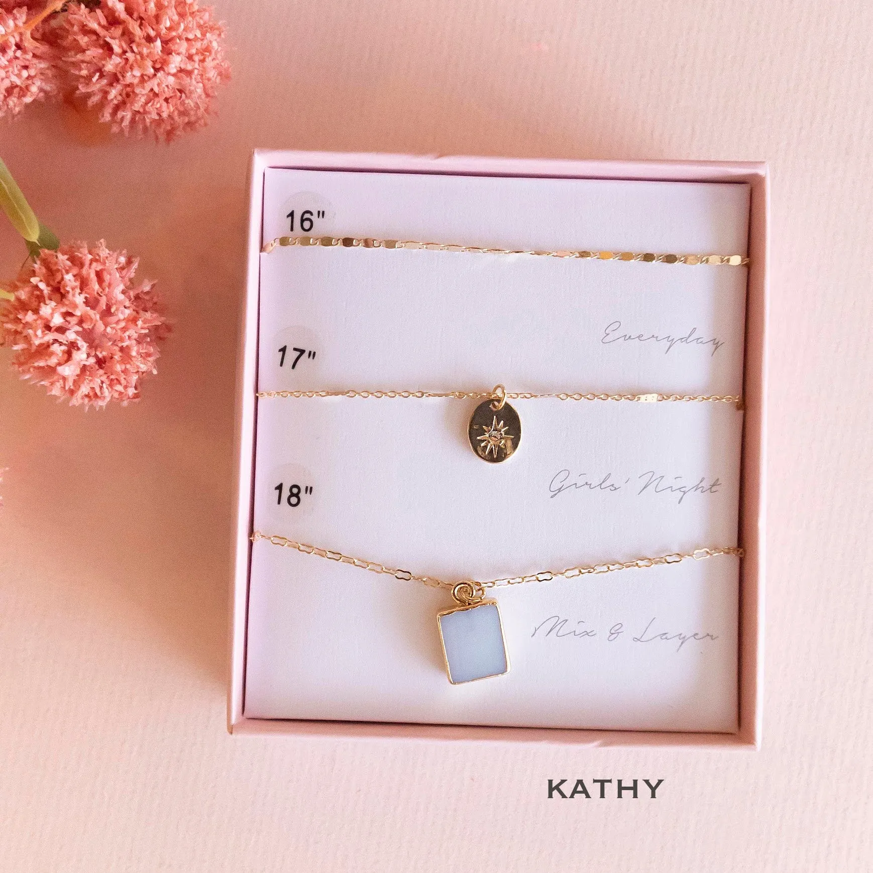 Boxed Necklace Sets | Dainty Layered Necklaces | Mother's Day Gift