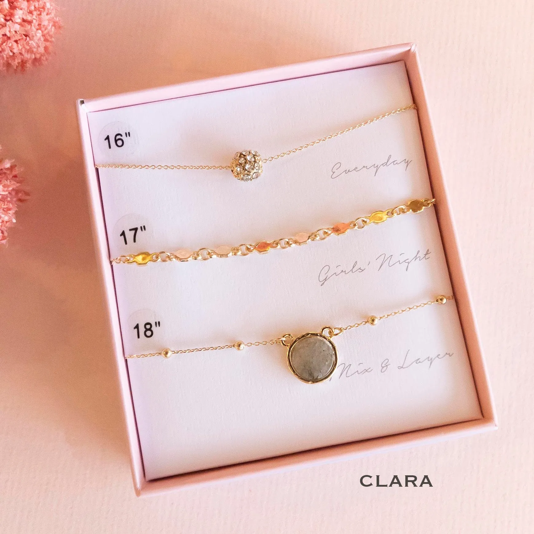 Boxed Necklace Sets | Dainty Layered Necklaces | Mother's Day Gift