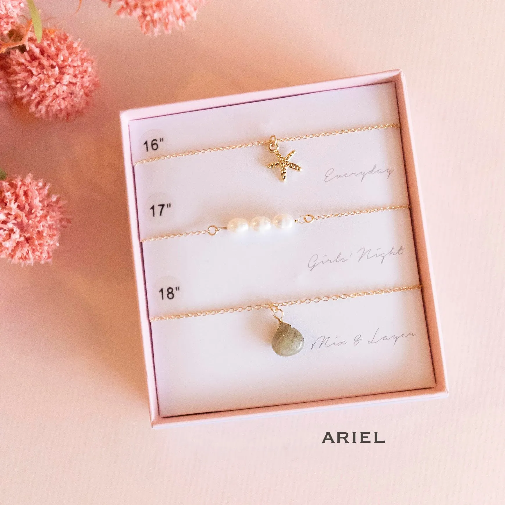 Boxed Necklace Sets | Dainty Layered Necklaces | Mother's Day Gift