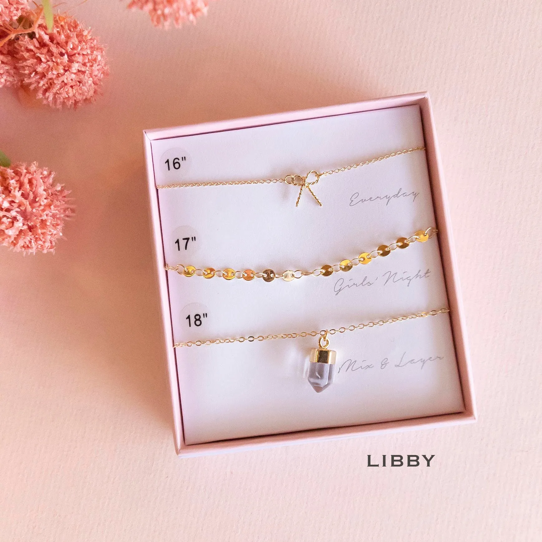 Boxed Necklace Sets | Dainty Layered Necklaces | Mother's Day Gift