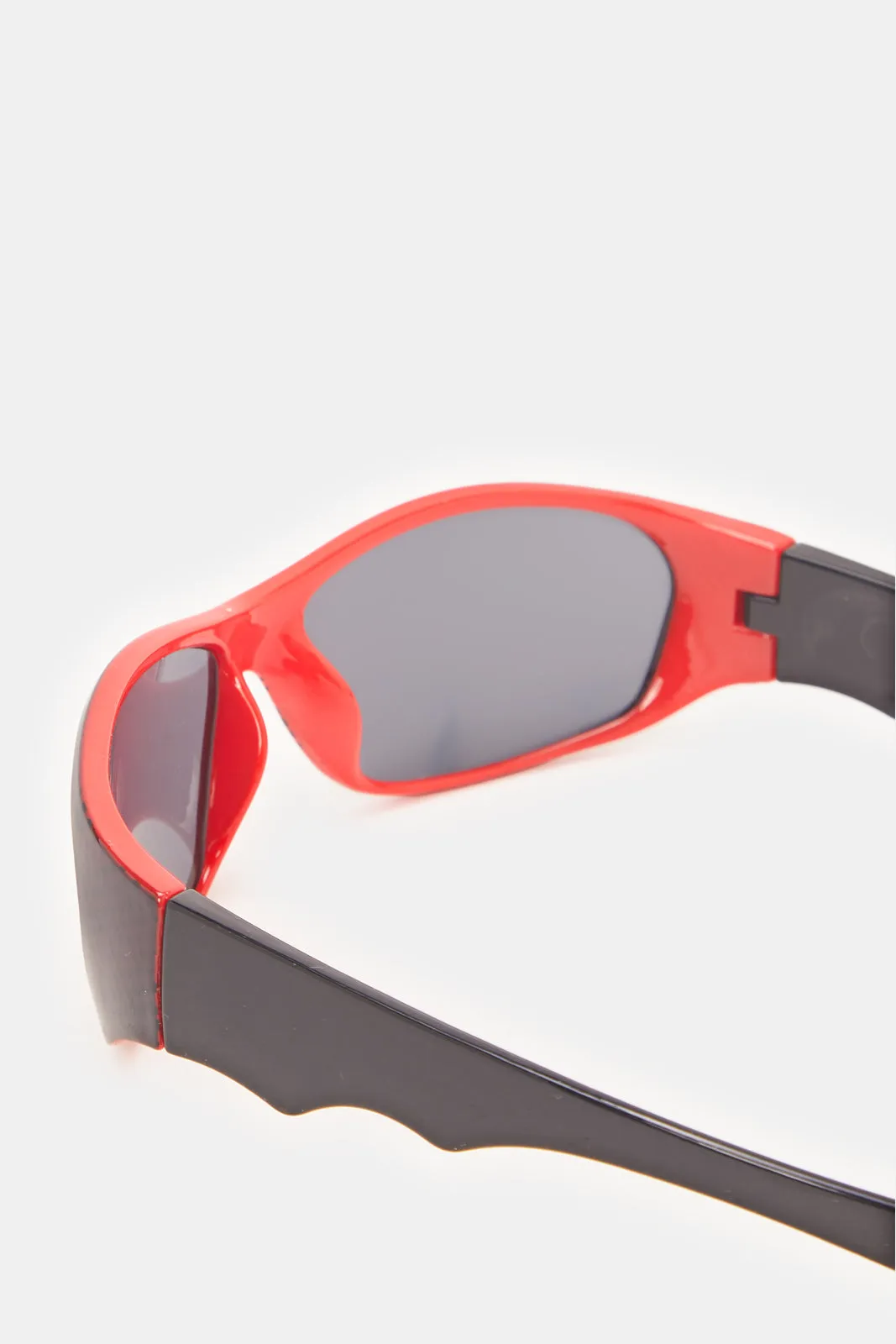 Boys Black And Red Sports Sunglasses