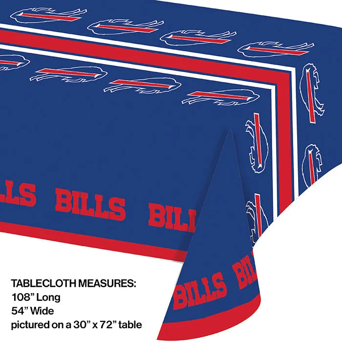 Bulk Buffalo Bills Plastic Table Covers (12 per Case)