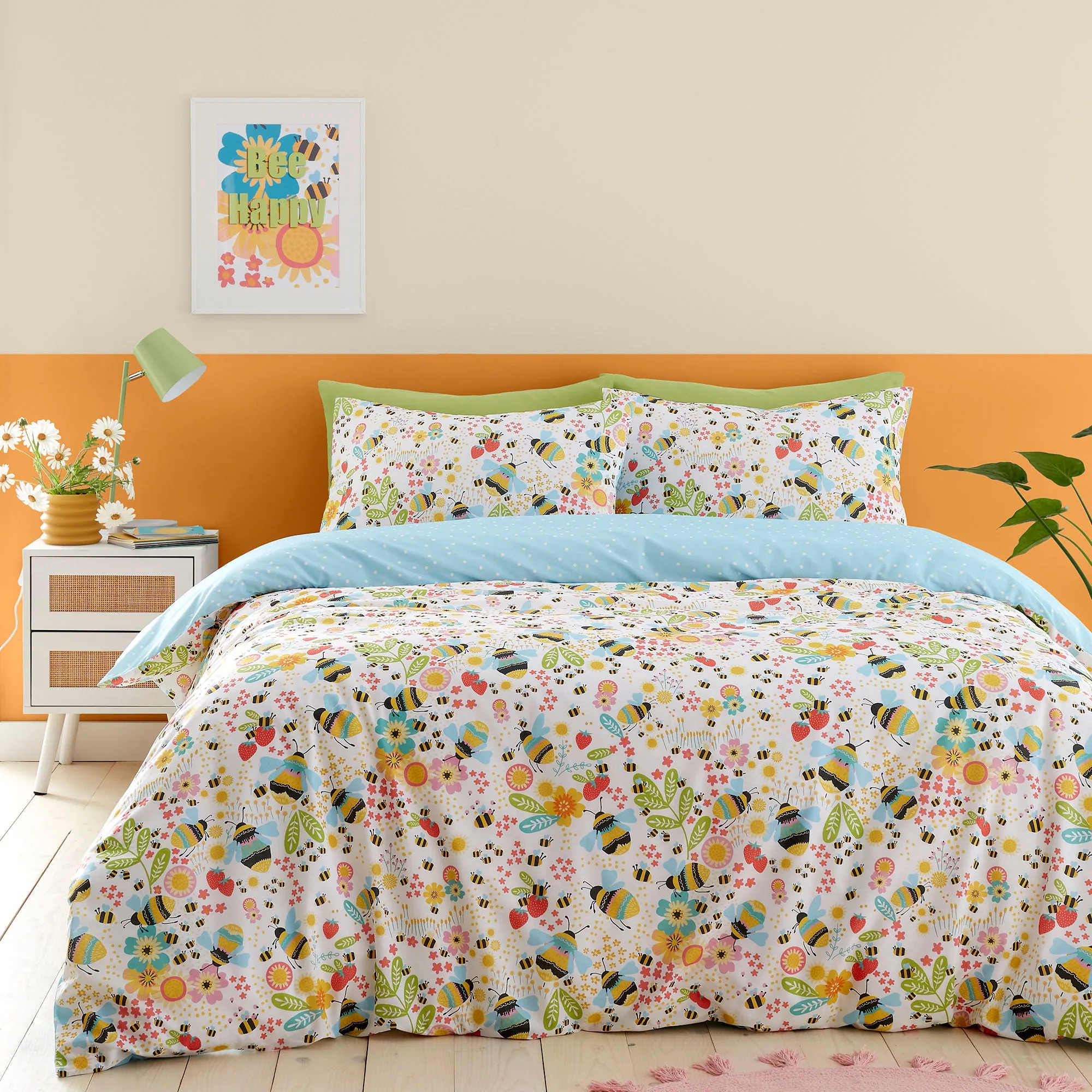 Buzzy Bee Duvet Cover Set by Fusion in Ochre