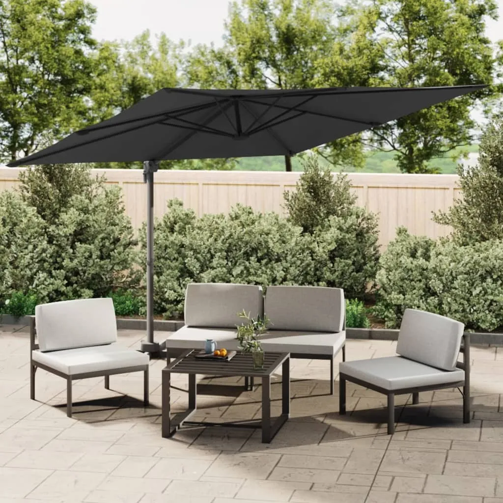 Cantilever Umbrella with Aluminium Pole Black 300x300 cm