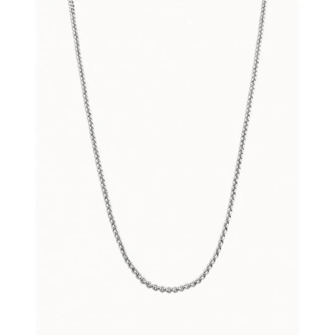 Chain 2 Silver Metal Necklace