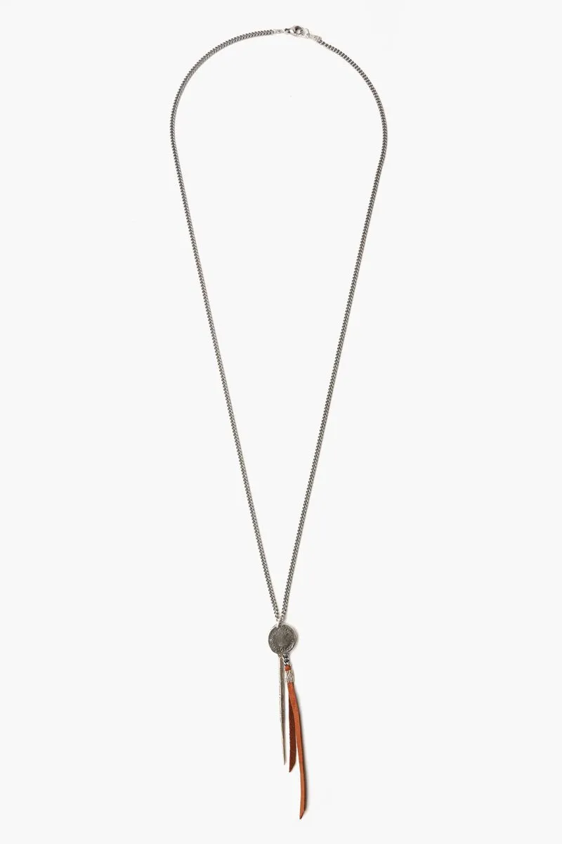 Chan Luu Saddle Charm And Leather Tassel Necklace (Pre-Order)