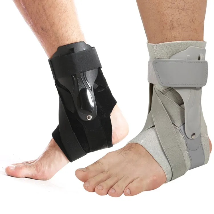 Compression Fixed Plastic Sheet Support Strap Ankle Protector, Size: M (Gray)