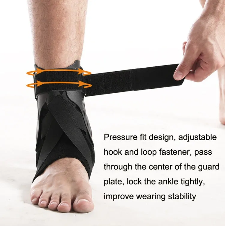 Compression Fixed Plastic Sheet Support Strap Ankle Protector, Size: M (Gray)