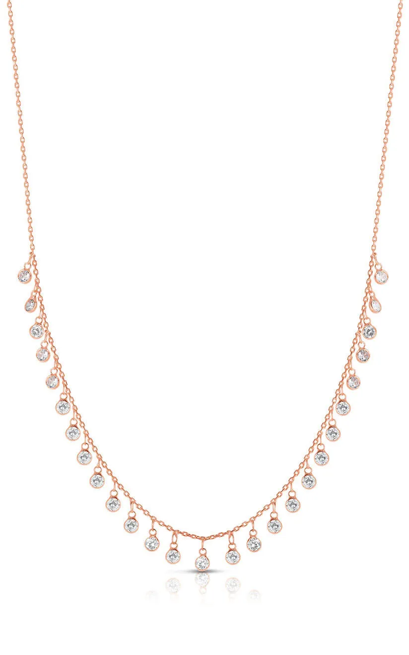 Dangling CZ Charm Necklace