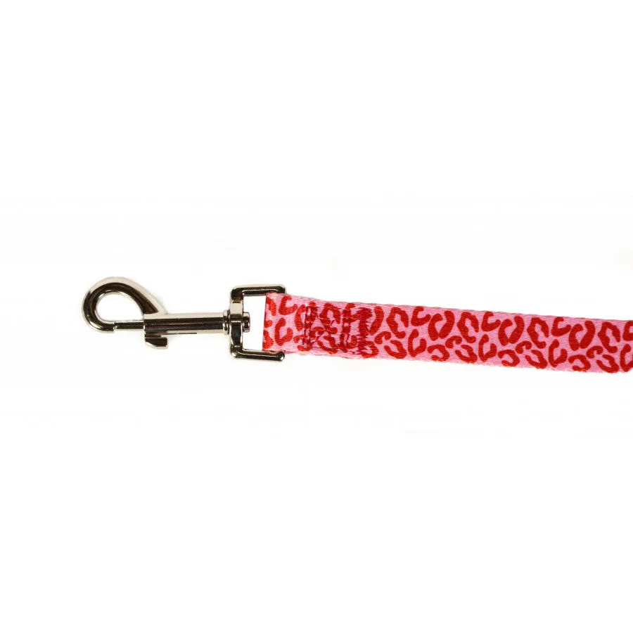 Doodlebone Originals Dog Lead 1.2m Ruby Leopard 3 Sizes