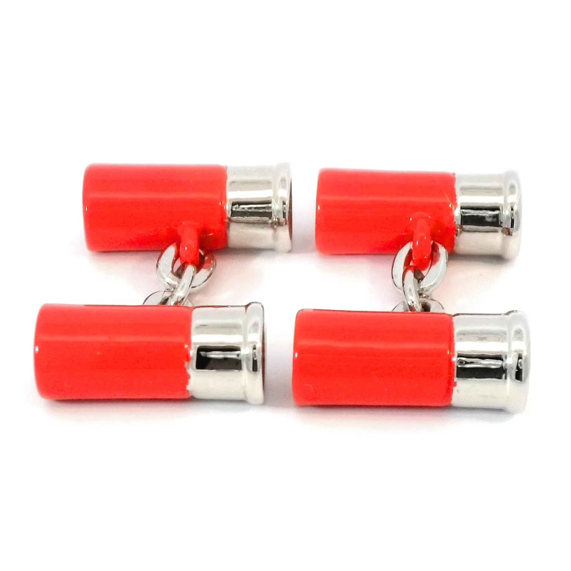 Double Cartridges Red (with chain) Cufflinks