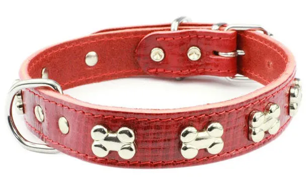 Earthbound Bone Design Red Collar M