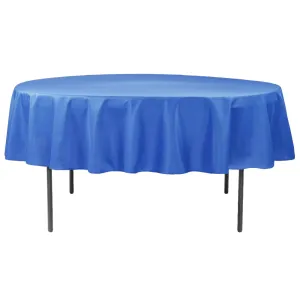 Economy Polyester Tablecloth 90" Round - Royal Blue