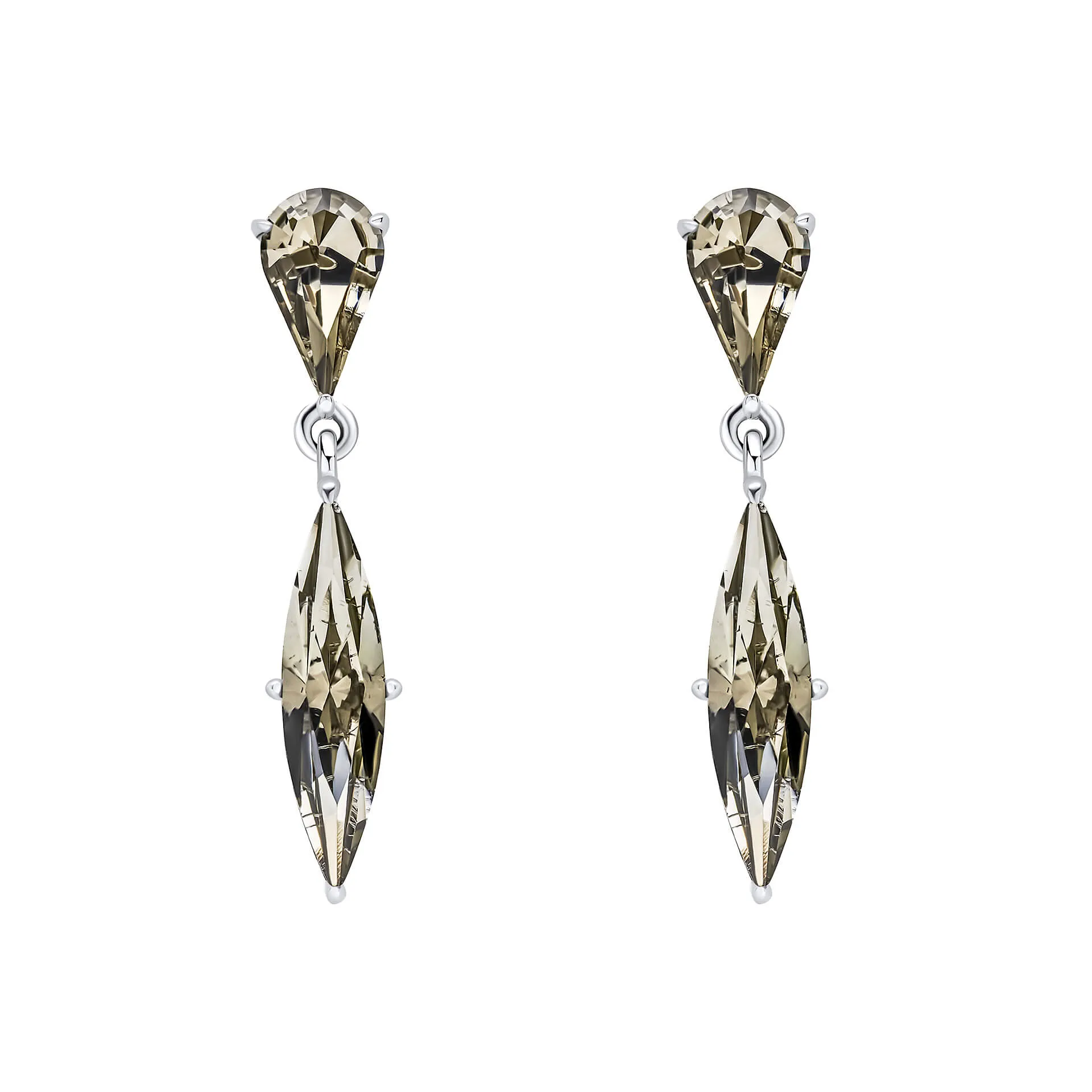 Fiorelli Sterling Silver Black Diamond Crystal Earrings E6504B