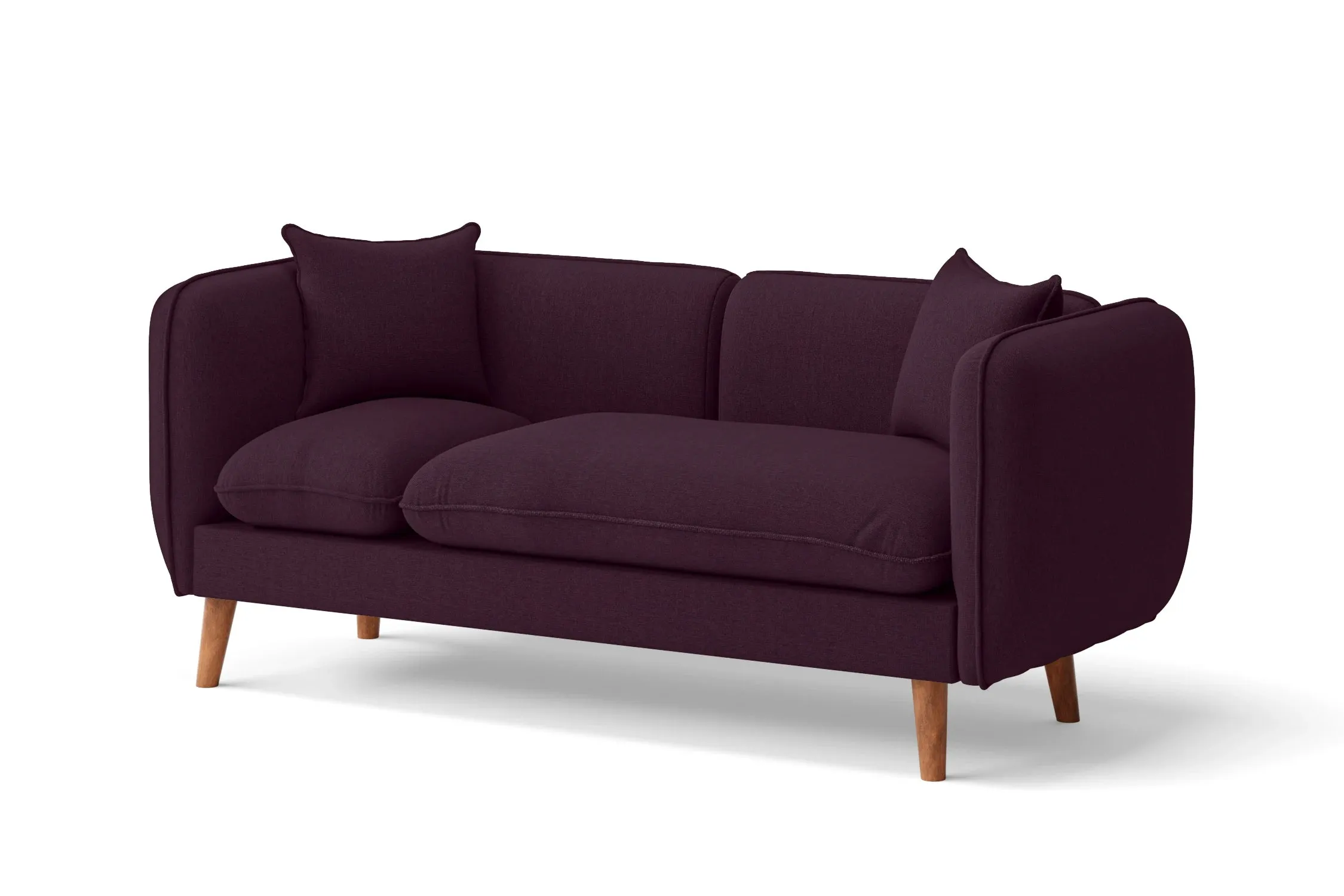 Florence 2 Seater Sofa Purple Linen Fabric