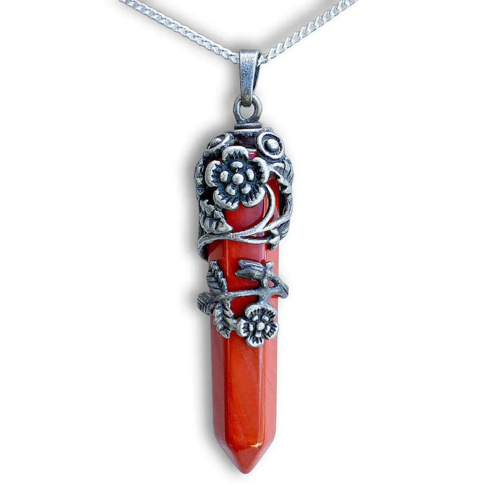 Flower Wrap Pendant Necklace