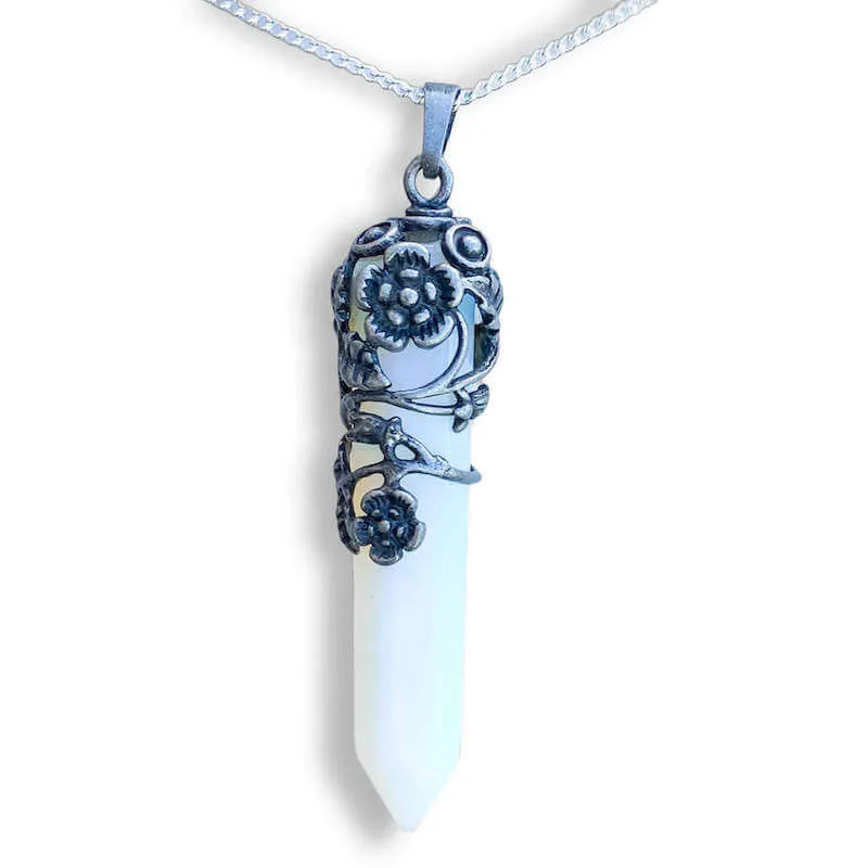 Flower Wrap Pendant Necklace