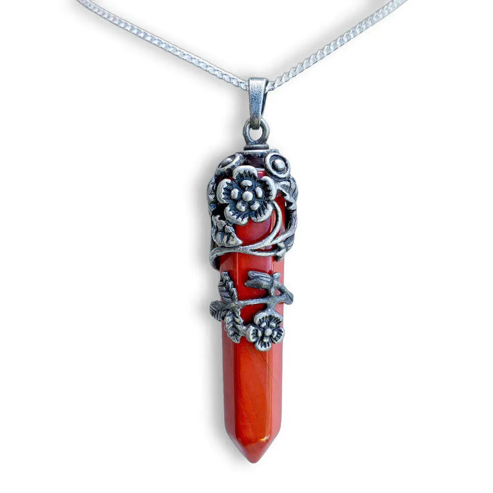 Flower Wrap Pendant Necklace