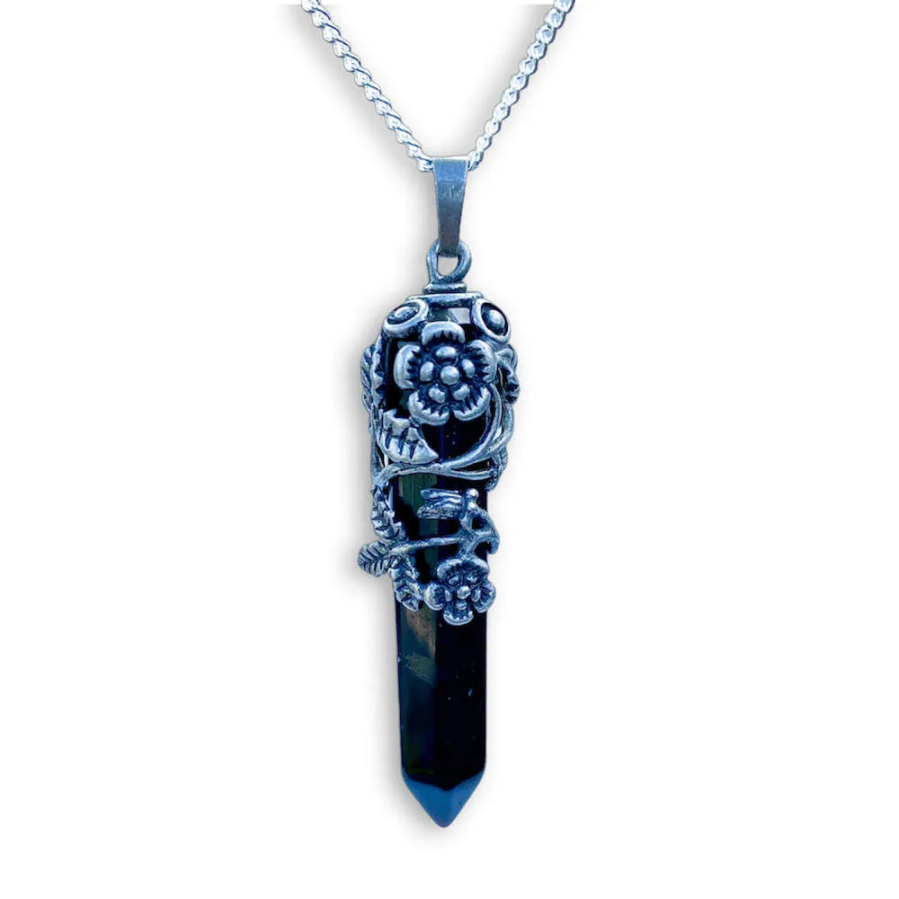 Flower Wrap Pendant Necklace