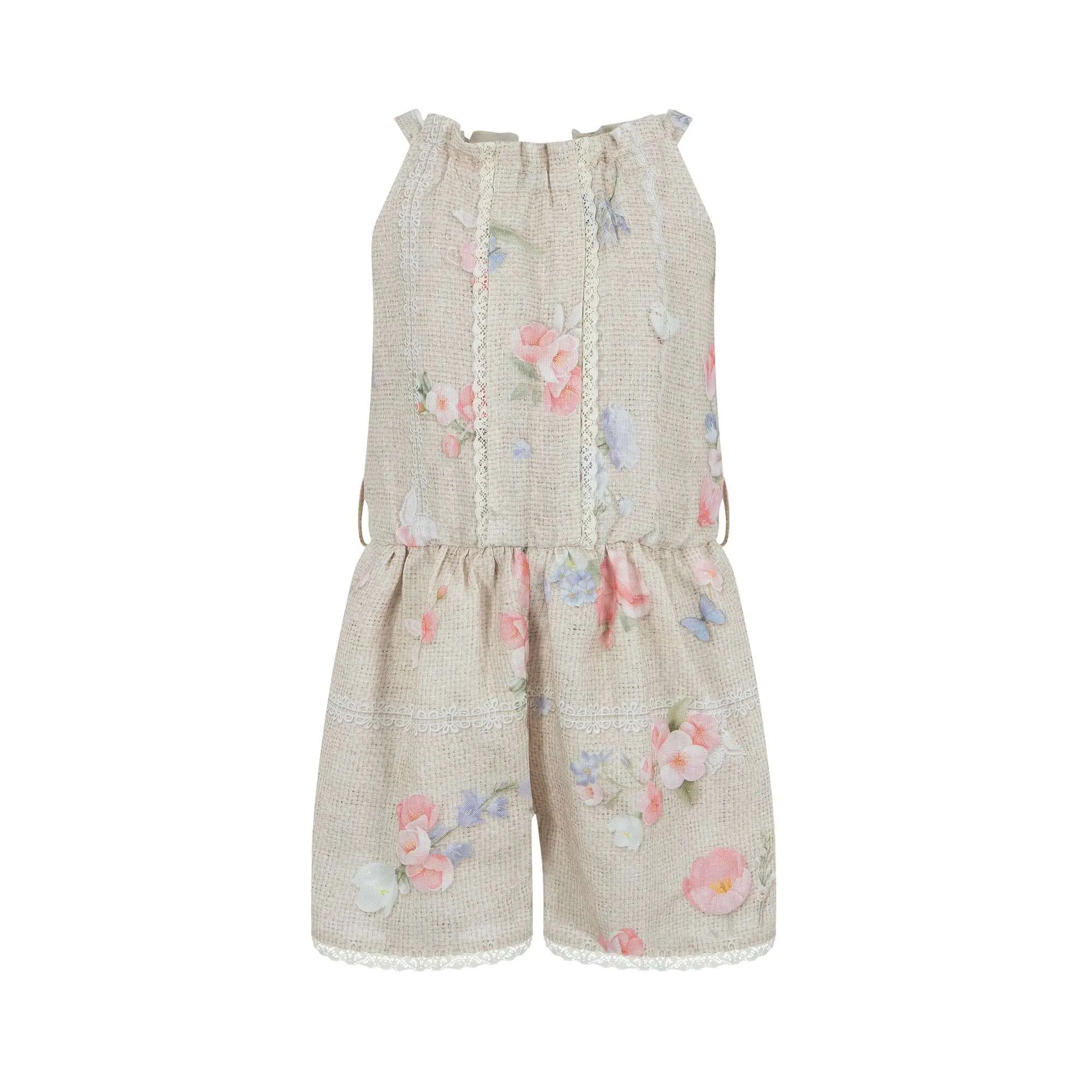 Girls Beige Playsuit