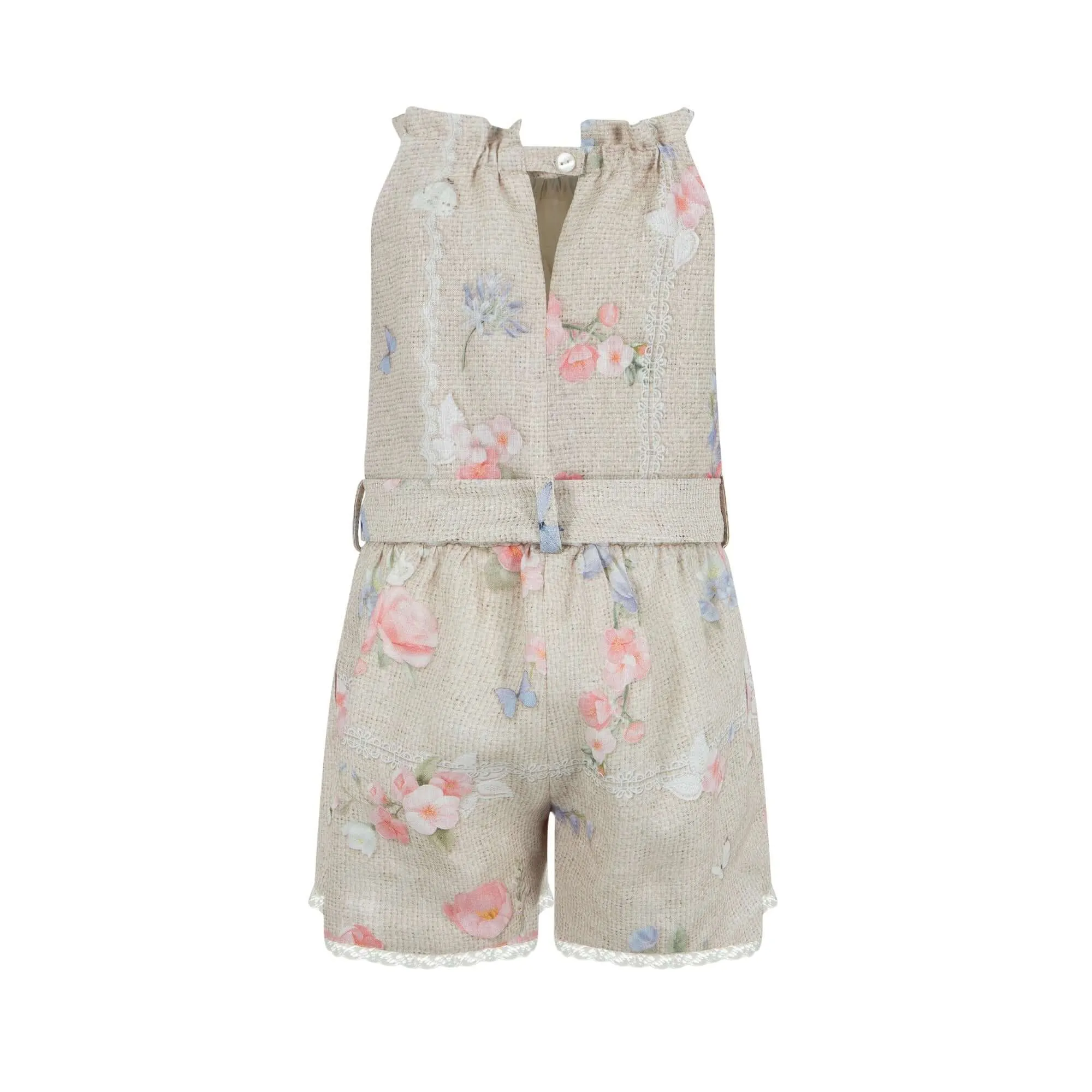 Girls Beige Playsuit