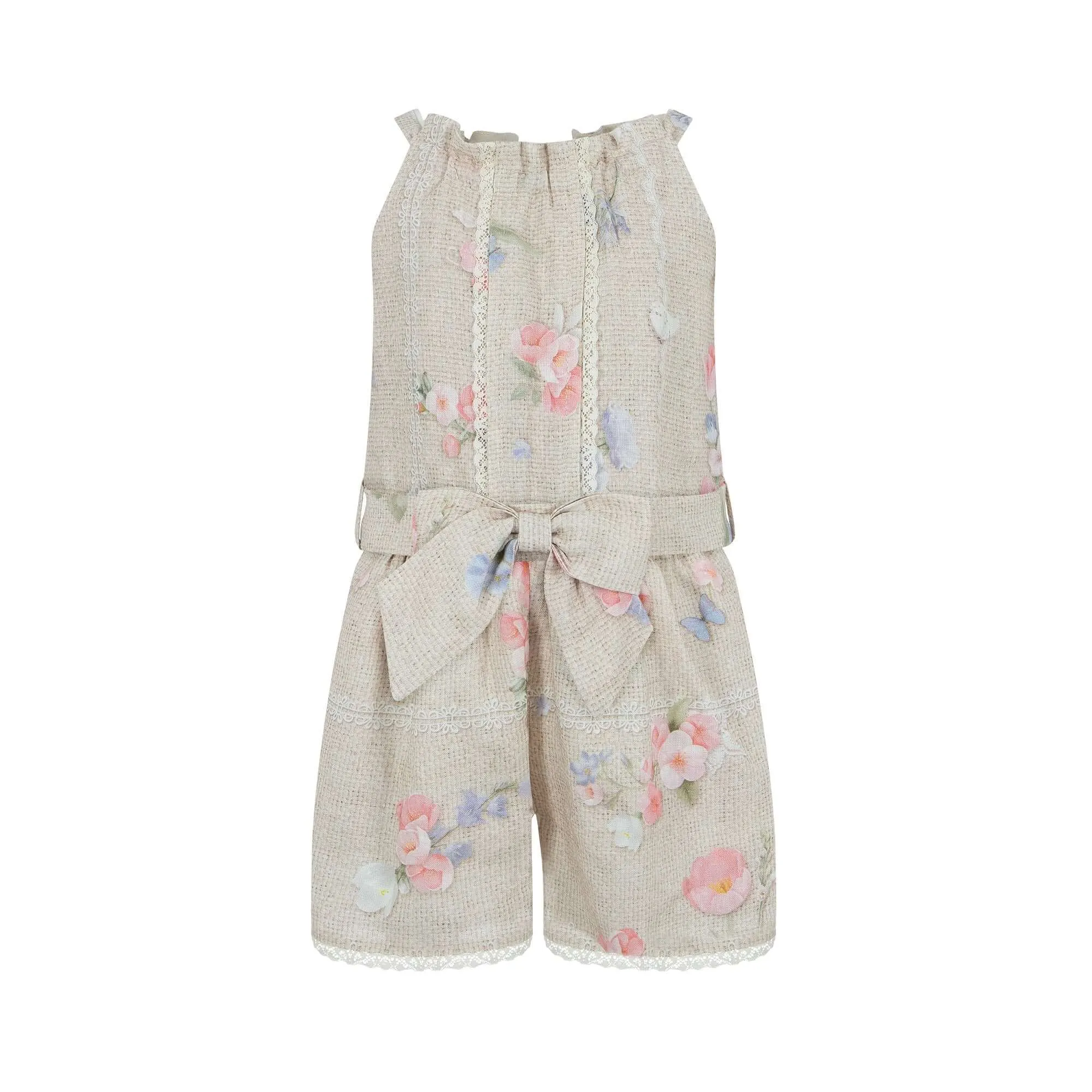 Girls Beige Playsuit