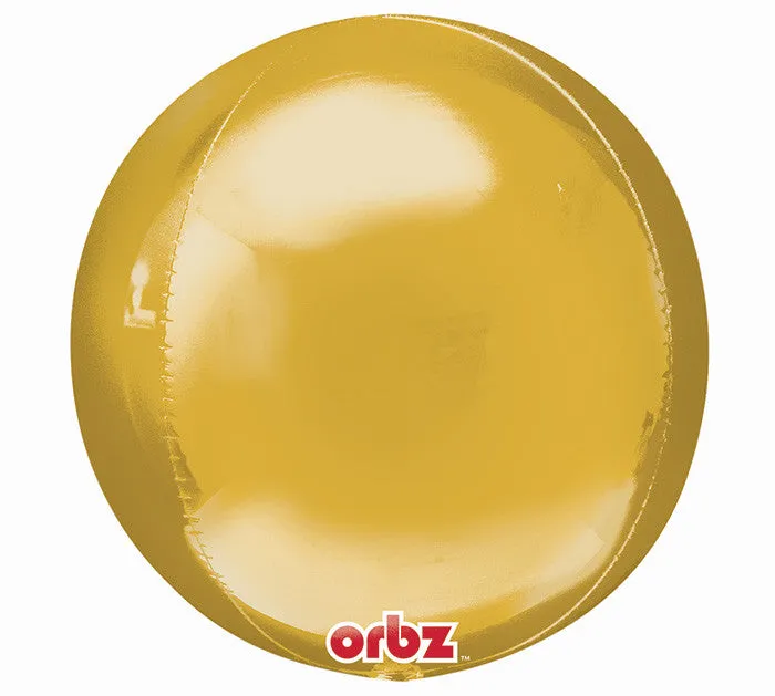 Gold Circle Orbz Balloon, 16" | 1 ct