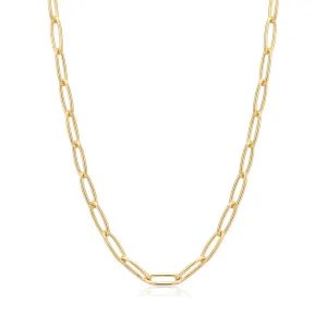 Gold Paperclip Chunky Chain Necklace