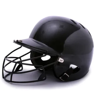 Head and Face Protection Baseball Helmet for Adults(Black)